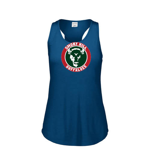 [3078.U22.S-LOGO1] Ladies Tri Blend Tank Top (Female Adult S, Navy, Logo 1)