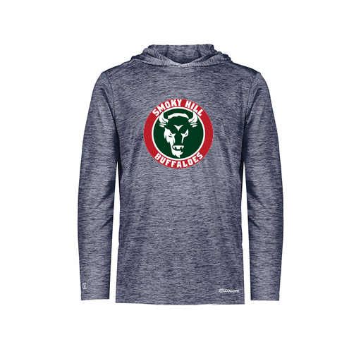 [FOLHCGNV-YS-LOGO1] Decker Youth Charge Hoodie (Youth S, Navy, Logo 1)