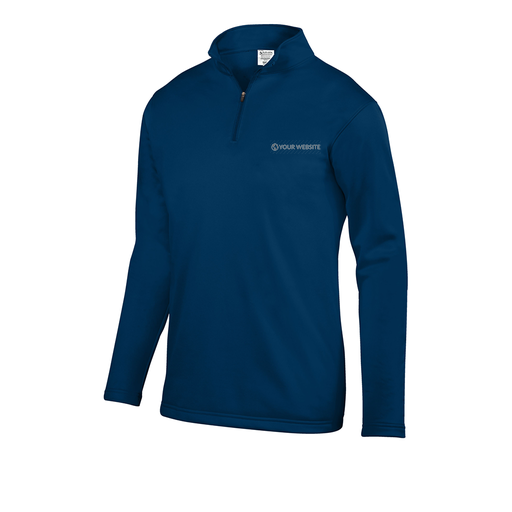 [FOLQFFNV-AS-LOGO3] Decker Men's FlexFleece 1/4 Zip (Adult S, Navy, Logo 3)