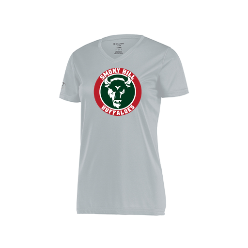 [222820.099.S-LOGO1] Ladies Movement Dri Fit Shirt (Female Adult S, Silver, Logo 1)